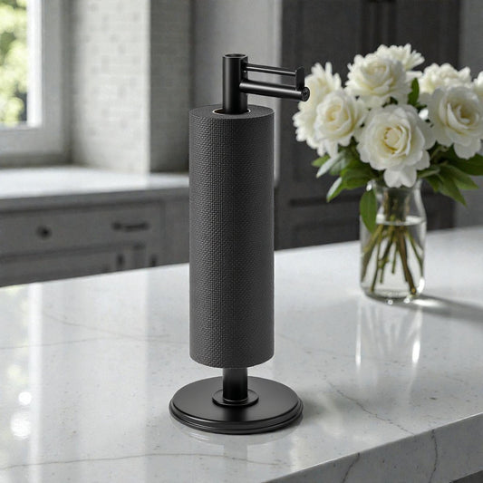 Estavia Matte Black Paper Towel Stand
