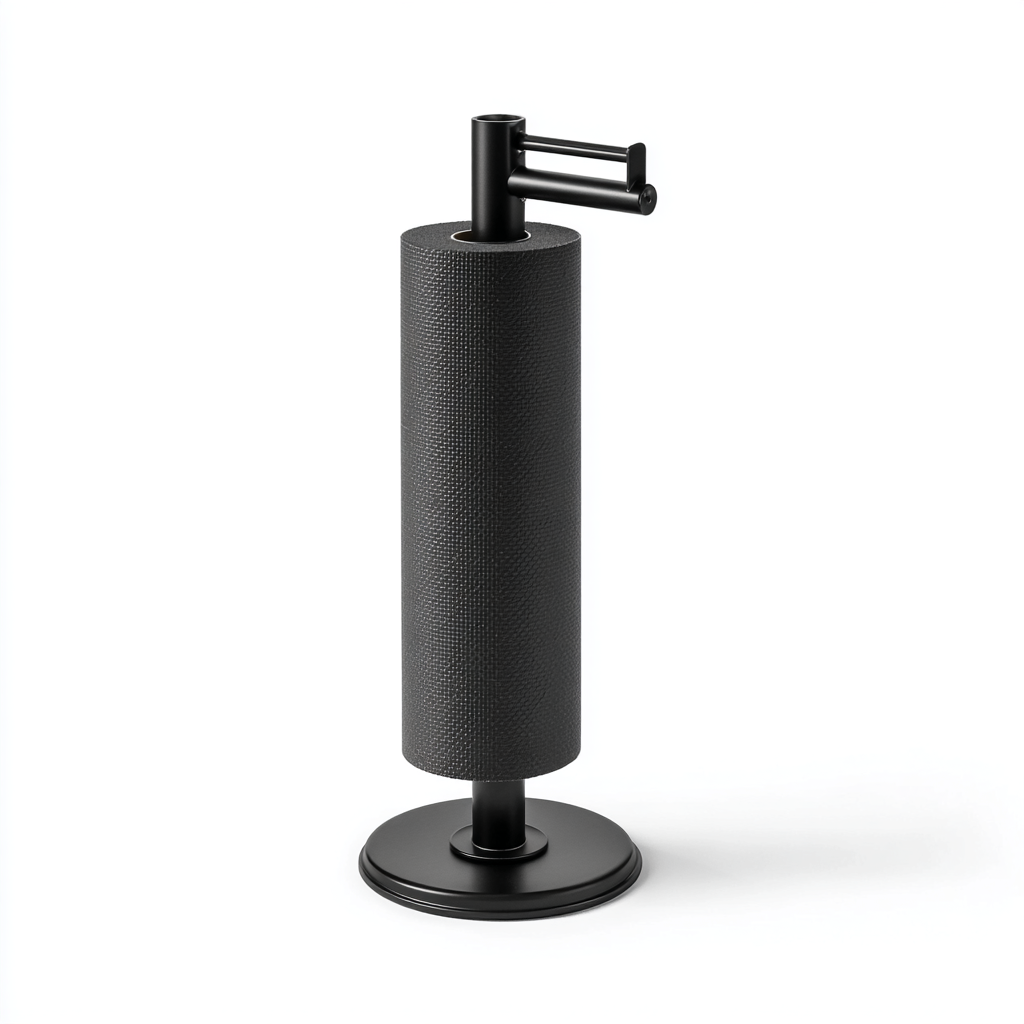 Estavia Matte Black Paper Towel Stand